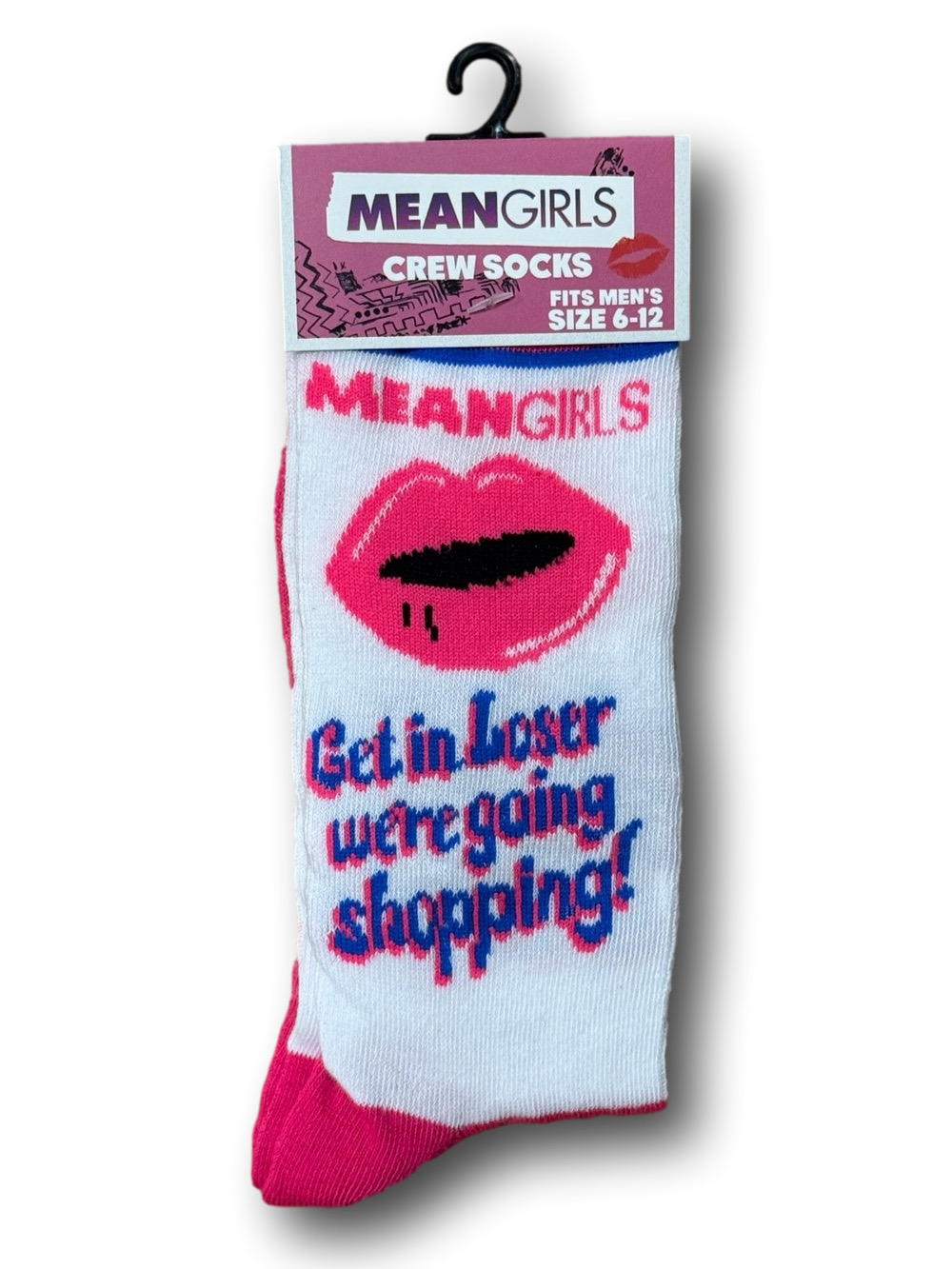 3/$20 Mean Girls "Get In Loser..." Funny Novelty Crew Socks - NWT